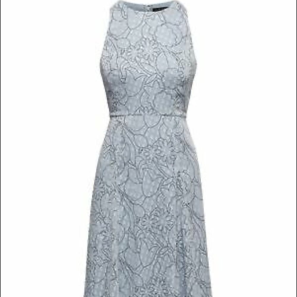 Banana Republic Sparkle Floral Paneled Midi Dress